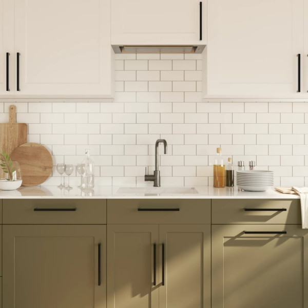 Tiradores para armarios 10 uds acero inoxidable negro 224 mm M 4