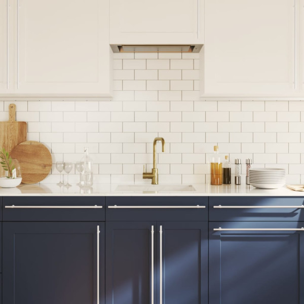 Puxadores para móveis 10 pcs 480 mm aço inoxidável prateado M 4