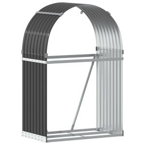 Suporte de lenha 80x45x120 cm aço galvanizado antracite H
