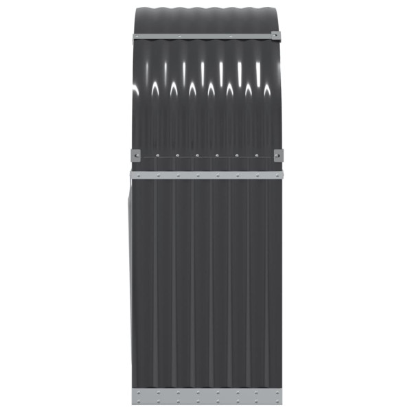 Suporte de lenha 80x45x120 cm aço galvanizado antracite M 5