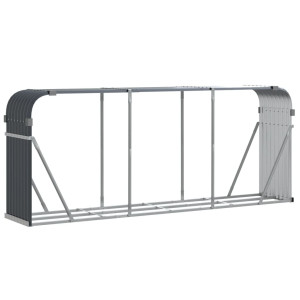 Suporte de lenha 234x45x100 cm aço galvanizado antracite H