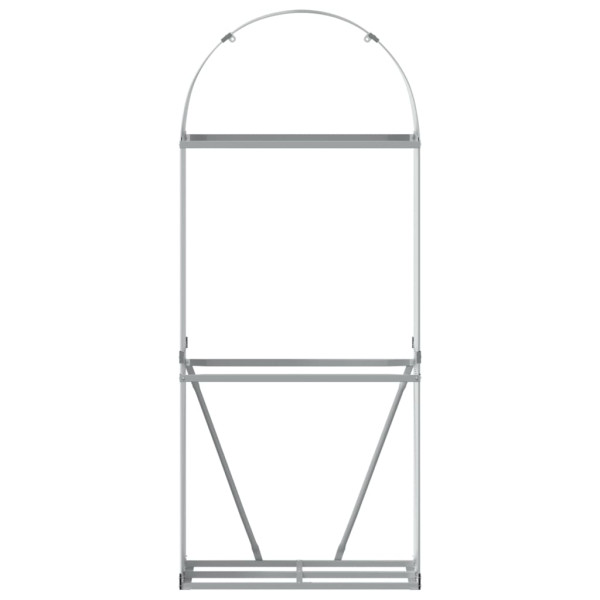 Suporte de lenha 80x45x190 cm aço galvanizado cinza-claro M 4
