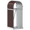 Suporte de lenha 40x45x100 cm aço galvanizado castanho 2