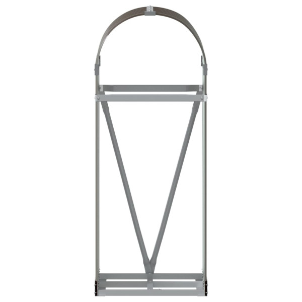 Suporte de lenha 40x45x100 cm aço galvanizado castanho M 4