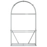 Suporte de lenha 120x45x210 cm aço galvanizado prateado 4