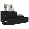 Mesa de cabeceira com luzes LED 70x36x40.5 cm preto 4