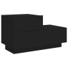 Mesa de cabeceira com luzes LED 70x36x40.5 cm preto 5