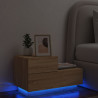 Mesa de cabeceira com luzes LED 70x36x40.5 cm carvalho sonoma 1