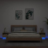 Mesitas de noche con luces LED 2 uds roble Sonoma 40x39x37 cm 1