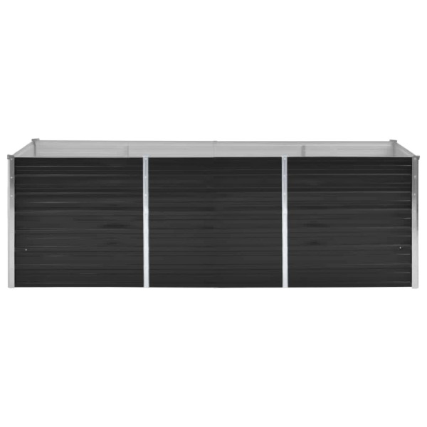 Arriate de acero galvanizado gris antracita 240x80x77 cm M 3