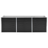 Canteiro elevado jardim aço galvanizado 240x80x77 cm antracite 3