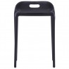 Taburetes apilables 4 unidades plástico negro 3