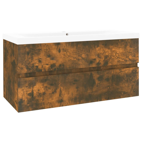 Mueble de baño con lavabo madera contrachapada roble ahumado M 4