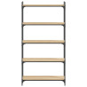 Librería 5 estantes madera ingeniería roble Sonoma 80x30x154 cm 4