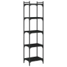 Librería de 5 estantes madera de ingeniería negro 40x30x154 cm 2