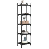 Librería de 5 estantes madera de ingeniería negro 40x30x154 cm 3