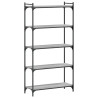Librería 5 estantes madera ingeniería gris Sonoma 80x30x154 cm 2