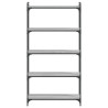 Librería 5 estantes madera ingeniería gris Sonoma 80x30x154 cm 4