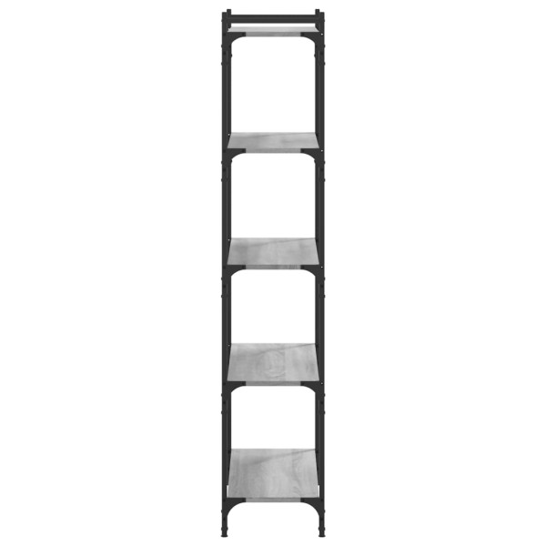 Librería 5 estantes madera ingeniería gris Sonoma 80x30x154 cm M 5