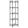 Librería 5 estantes madera ingeniería gris Sonoma 40x30x154 cm 2