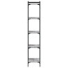 Librería 5 estantes madera ingeniería gris Sonoma 40x30x154 cm 5