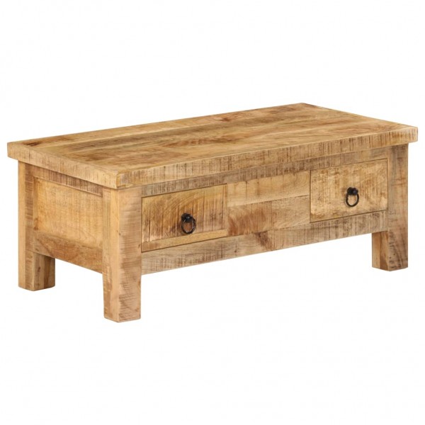 Mesa de centro de madera maciza de mango 90x45x35 cm D