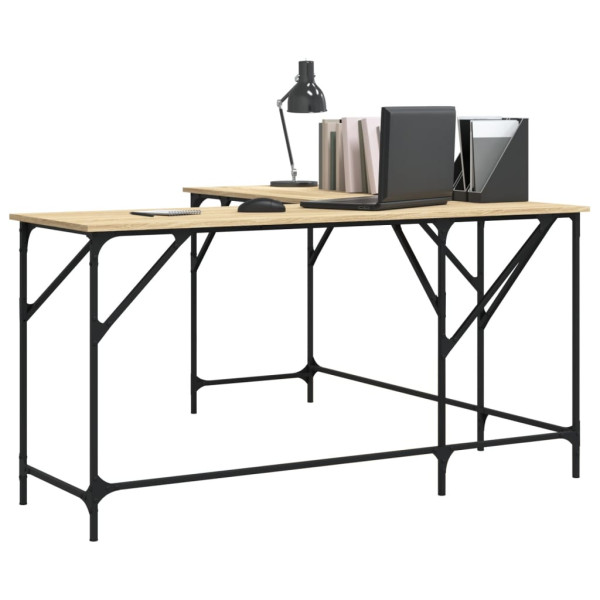 Escritório de madeira de carvalho Sonoma 149x149x75 cm M 3