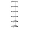 Librería 6 estantes madera ingeniería gris Sonoma 40x30x188 cm 2