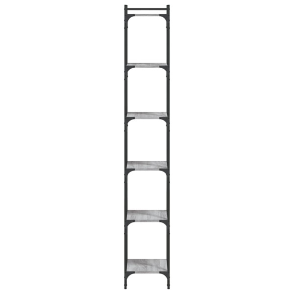 Estante c/ 6 prateleiras derivados de madeira cinzento sonoma M 5