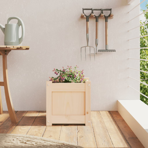 Jardinera madera maciza de pino 31x31x31 cm M 3