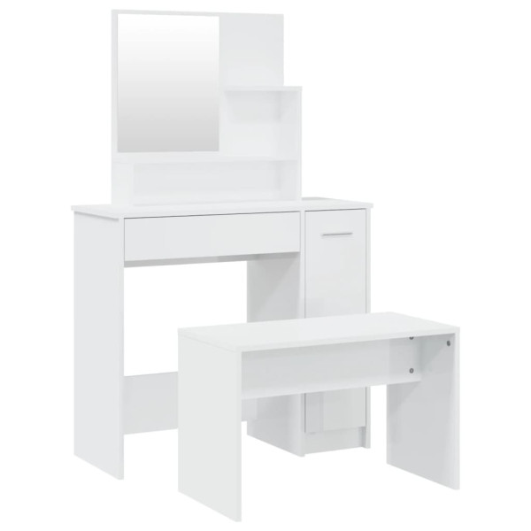 Conjunto toucador 86.5x35x136 cm branco brilhante M 2