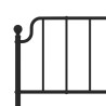 Cabeceira de cama 193 cm metal preto 5