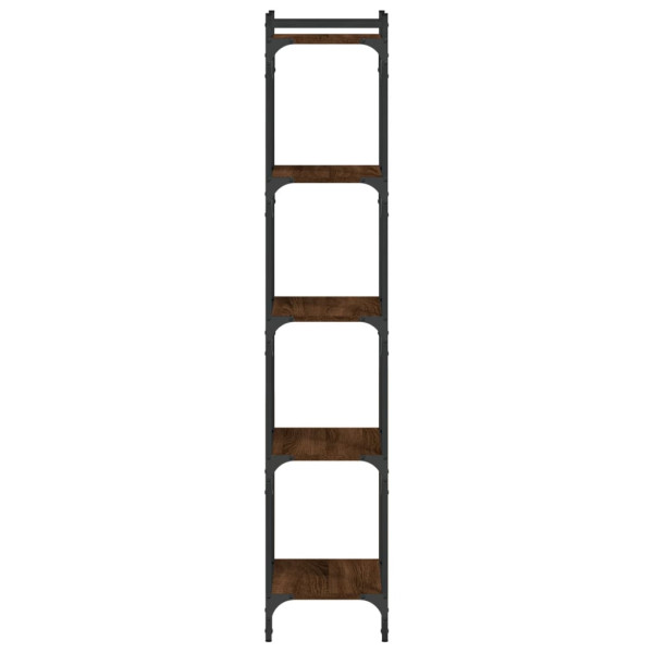 Librería 5 estantes madera ingeniería roble marrón 40x30x154 cm M 5