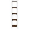 Librería 5 estantes madera ingeniería roble marrón 40x30x154 cm 5