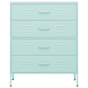 Cómoda/aparador com gavetas aço 80x35x101.5 cm verde-hortelã 3