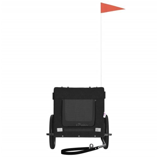 Reboque de bicicleta p/ animais tecido oxford/ferro preto M 5