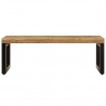 Mesa de centro 100x50x35 cm madeira de mangueira maciça e aço 3