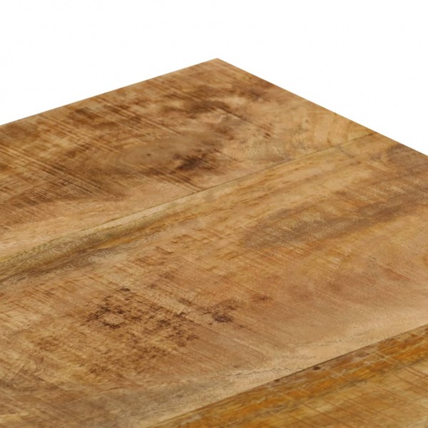 Mesa de centro madera maciza de mango y acero 100x50x35 cm M 5