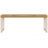 Mesa de centro 100x50x35 cm madeira de mangueira maciça e aço 3