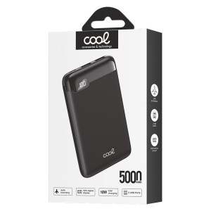 Bateria Externa Power Bank 5000 mAh Display COOL 10W Negro H