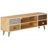 Mueble para la TV de madera de mango maciza 120x30x40 cm 3