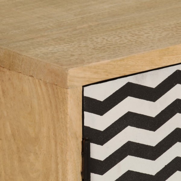 Aparador de madera de mango maciza 120x30x75 cm M 2