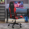 Silla gaming cuero sintético negro y rojo 1