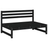 5 pcs conjunto lounge de jardim madeira de pinho maciça preto 3