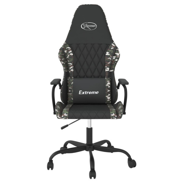 Cadeira gaming massagens couro artificial preto e camuflagem M 3