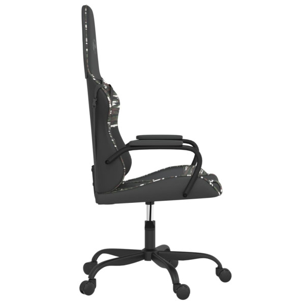 Silla gaming de masaje cuero sintético negro y camuflaje M 4