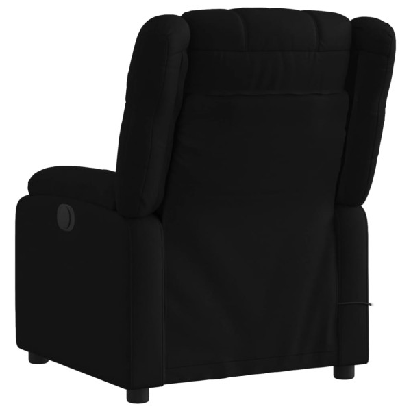 Sillón reclinable de masaje de tela negro M 4