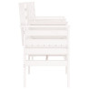 Banco de jardim 2 lugares com mesa pinho maciço branco 4