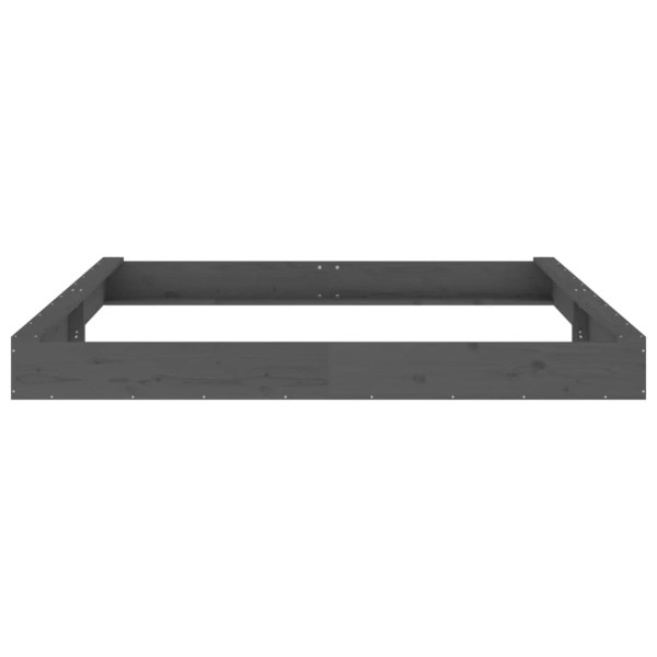 Arenero con asientos cuadrado madera maciza de pino gris M 5