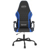 Silla gaming de masaje cuero sintético negro y azul 3
